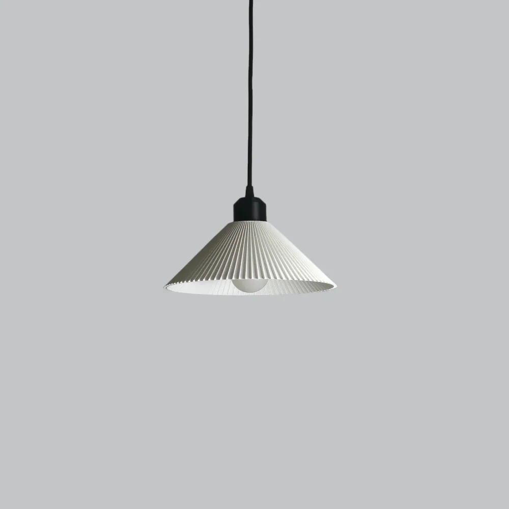 Suspension « Colt », rosace blanche/noire/câble noir