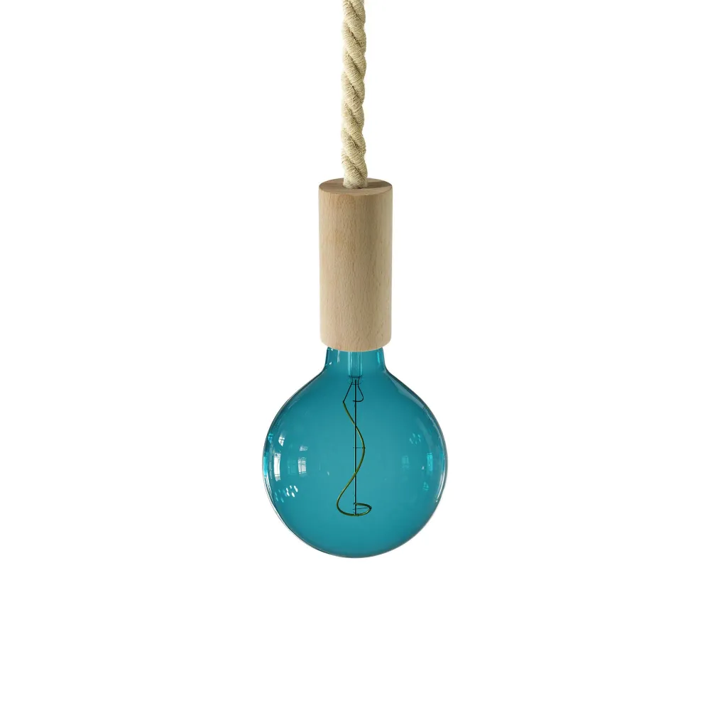 Suspension complète avec cordon nautique XL et finitions en bois - Neutre