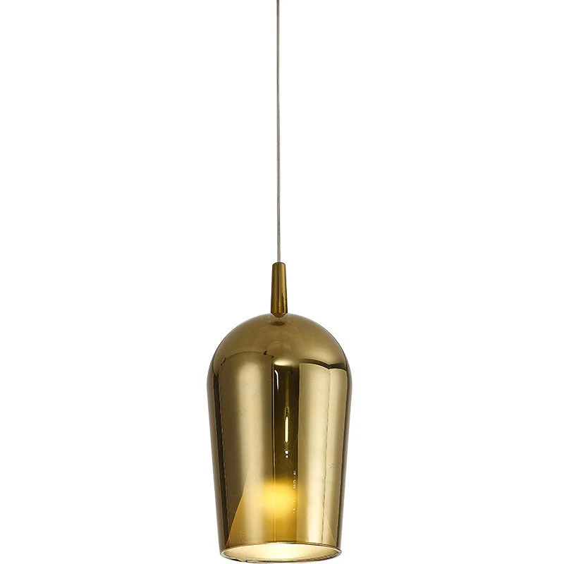 Suspension Elsa longue double verre doré, blanc Mantra 8253 + 8265