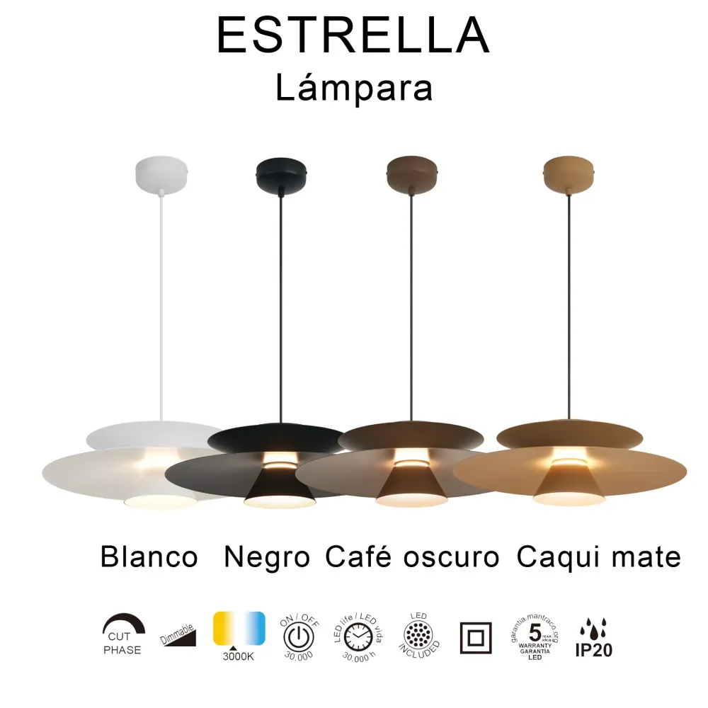 Suspension ESTRELLA café noir Mantra 9439