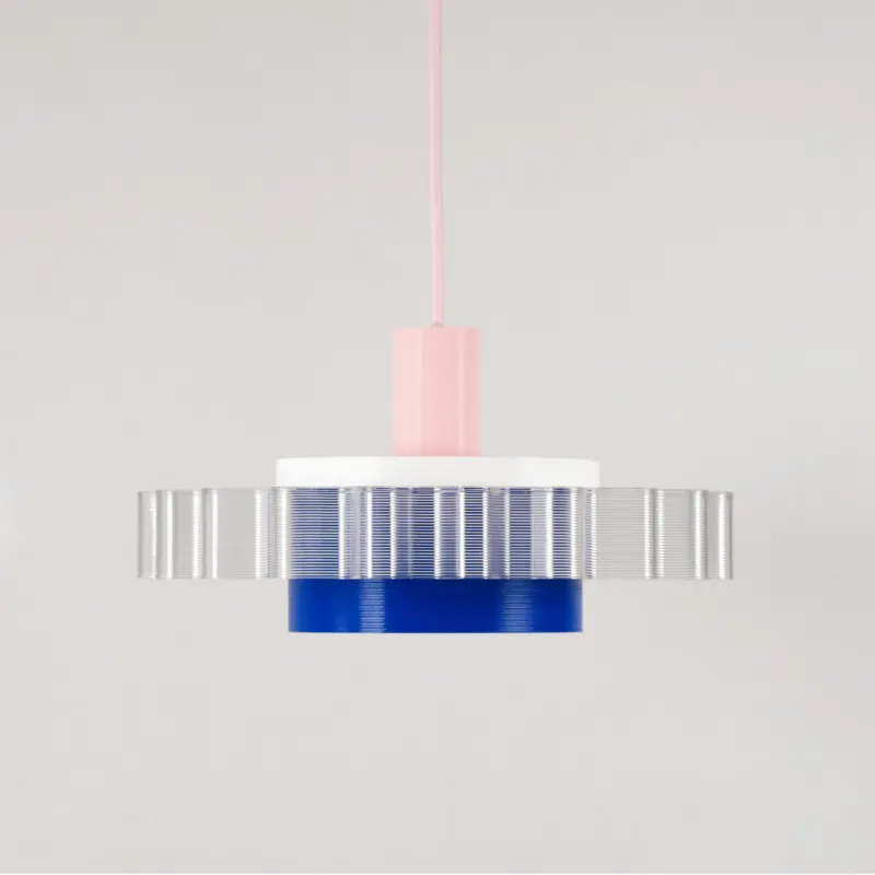 Suspension Gigi n°3 câble rose