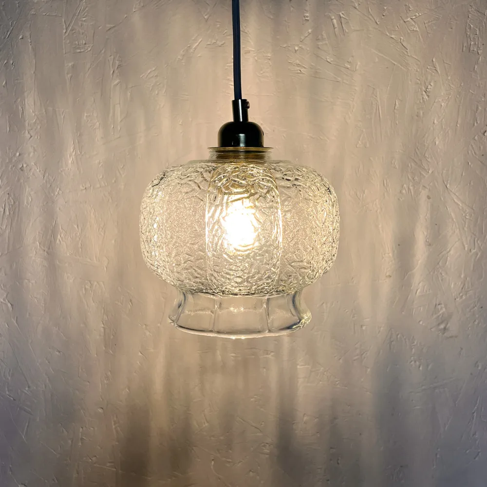 suspension globe vintage à facettes