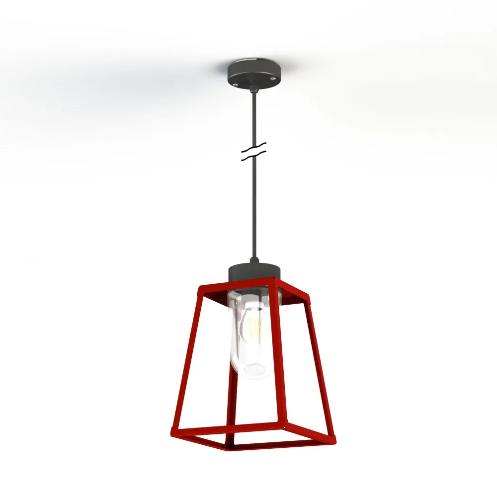 Suspension Lampiok 1 N°4 clair Rouge tomate 110 131007110