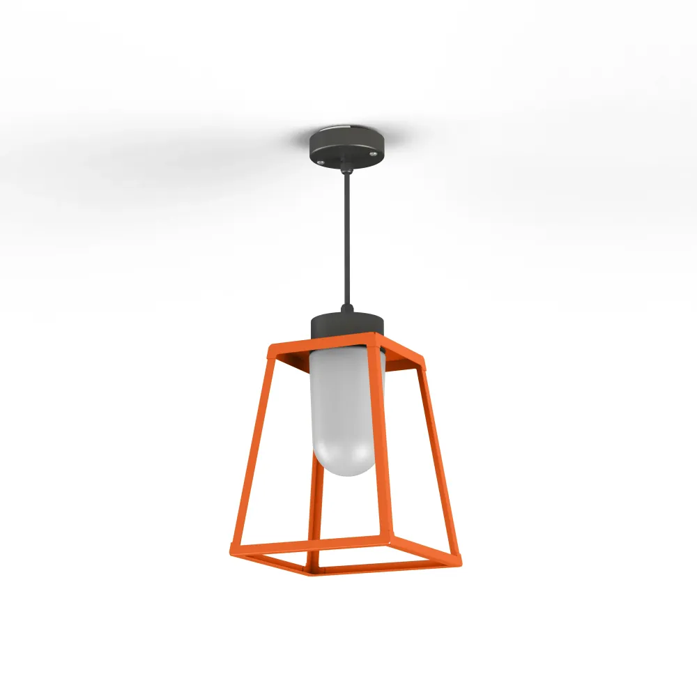 Suspension Lampiok 1 N°3 opale Orangé pur 014 131006014