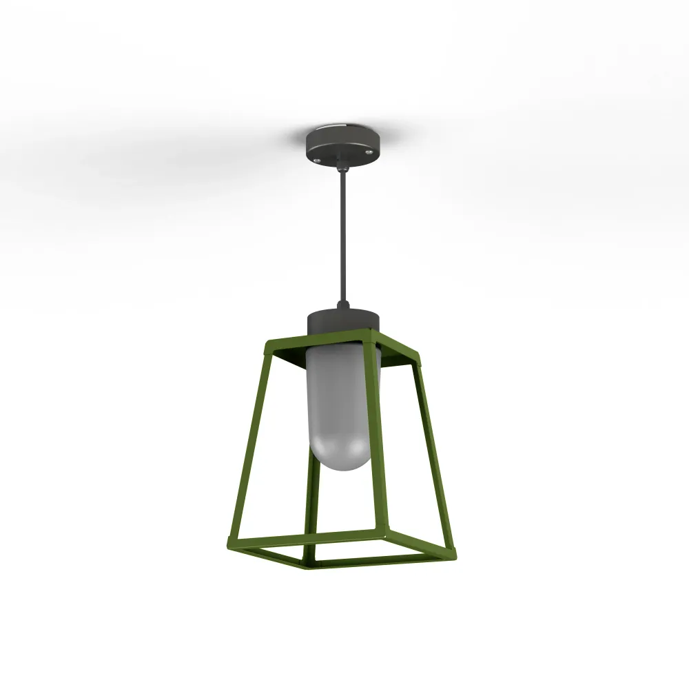 Suspension Lampiok 1 N°3 opale Vert fougère 109 131006109