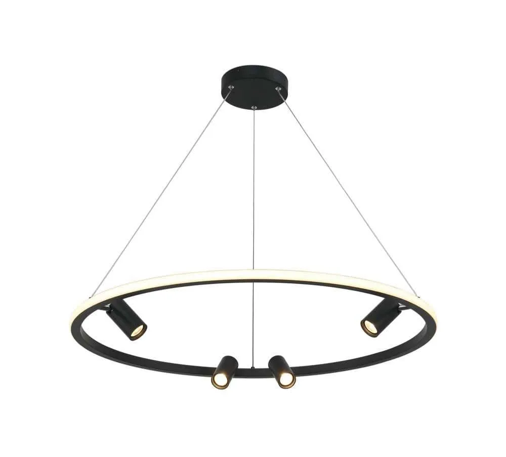 Suspension LED Zambelis 22013 noire Ø 79 cm