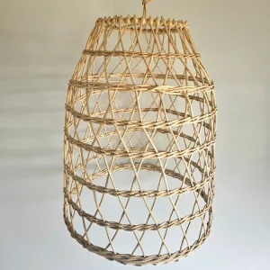 Suspension élégante en rotin- Luminaire en rotin naturel style bohème