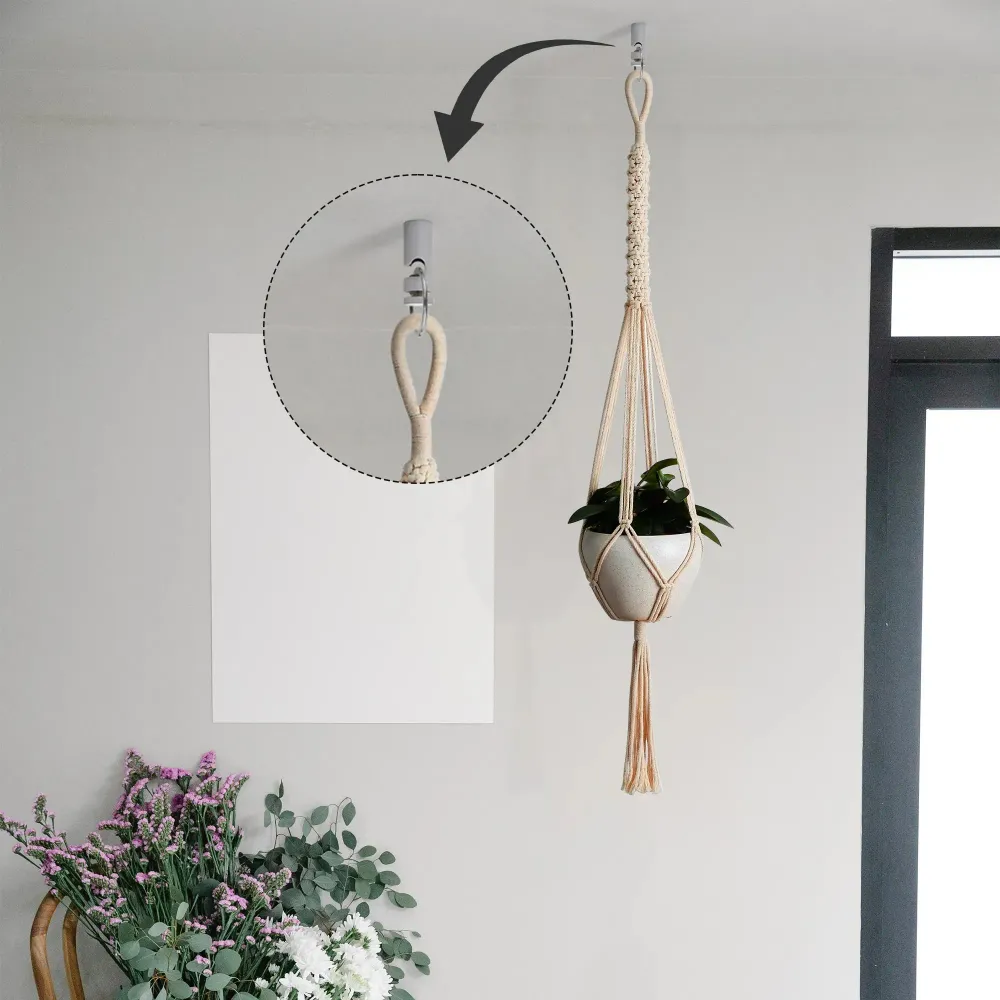Suspension et lustre à crochet en V en nickel satiné-4427