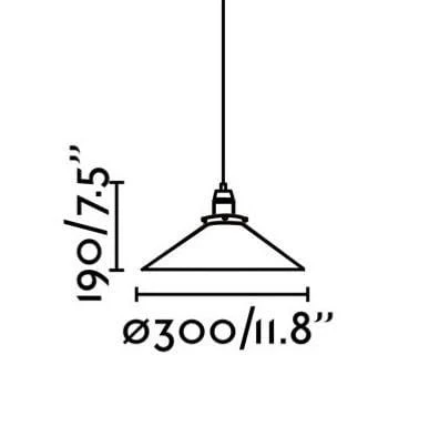 Suspension MARLIN-5L or vieilli et noir