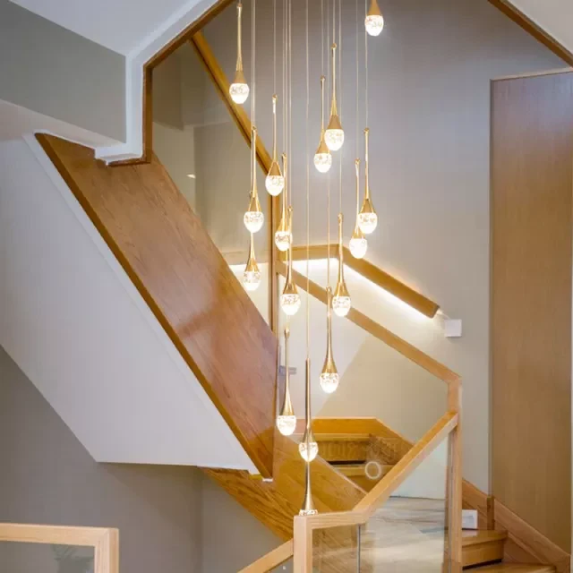 Suspension moderne à LED et cristal