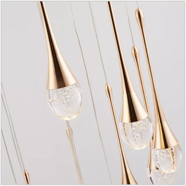 Suspension moderne à LED et cristal