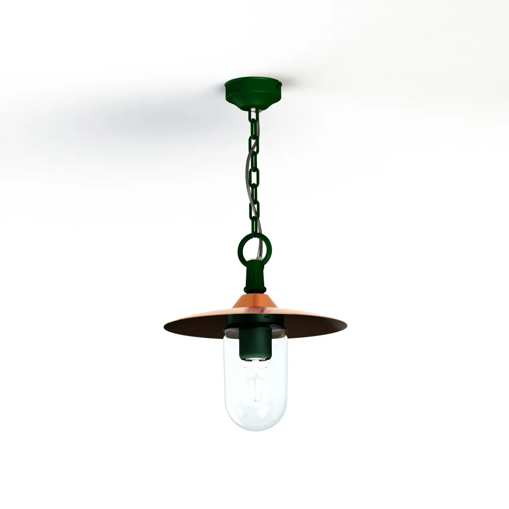 Suspension Montana N°1 clair Dôme cuivre vernis- Vert Anglais 019 139002019