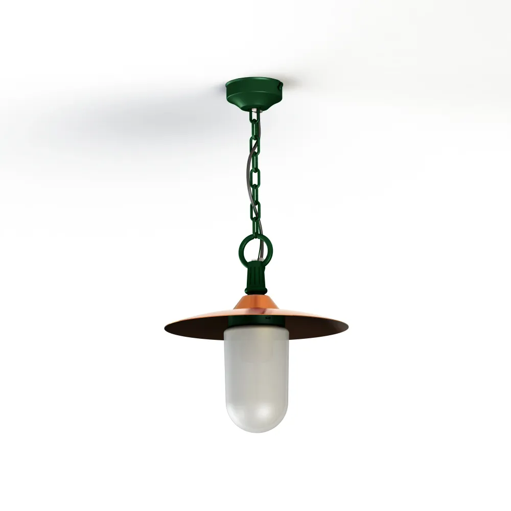 Suspension Montana N°1 opale Dôme cuivre vernis- Vert sapin 067 139004067