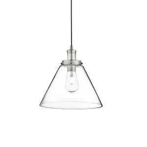 Suspension PYRAMID argent satiné
