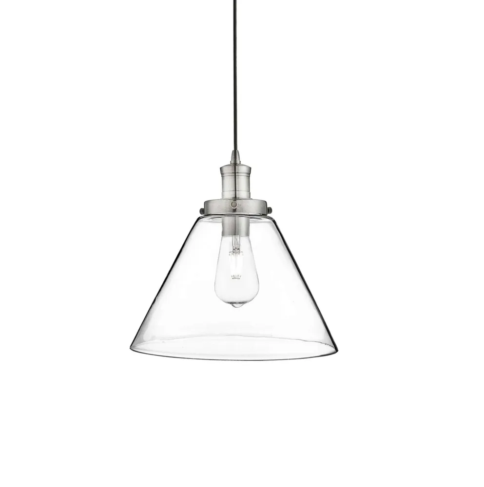 Suspension PYRAMID argent satiné