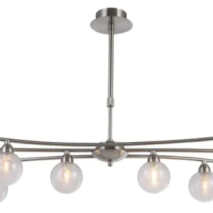 Suspension Snow nickel satiné 8 lumières LD 1049-8SP