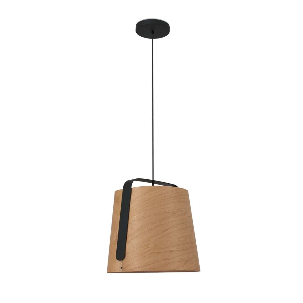 Suspension STOOD noire et bois