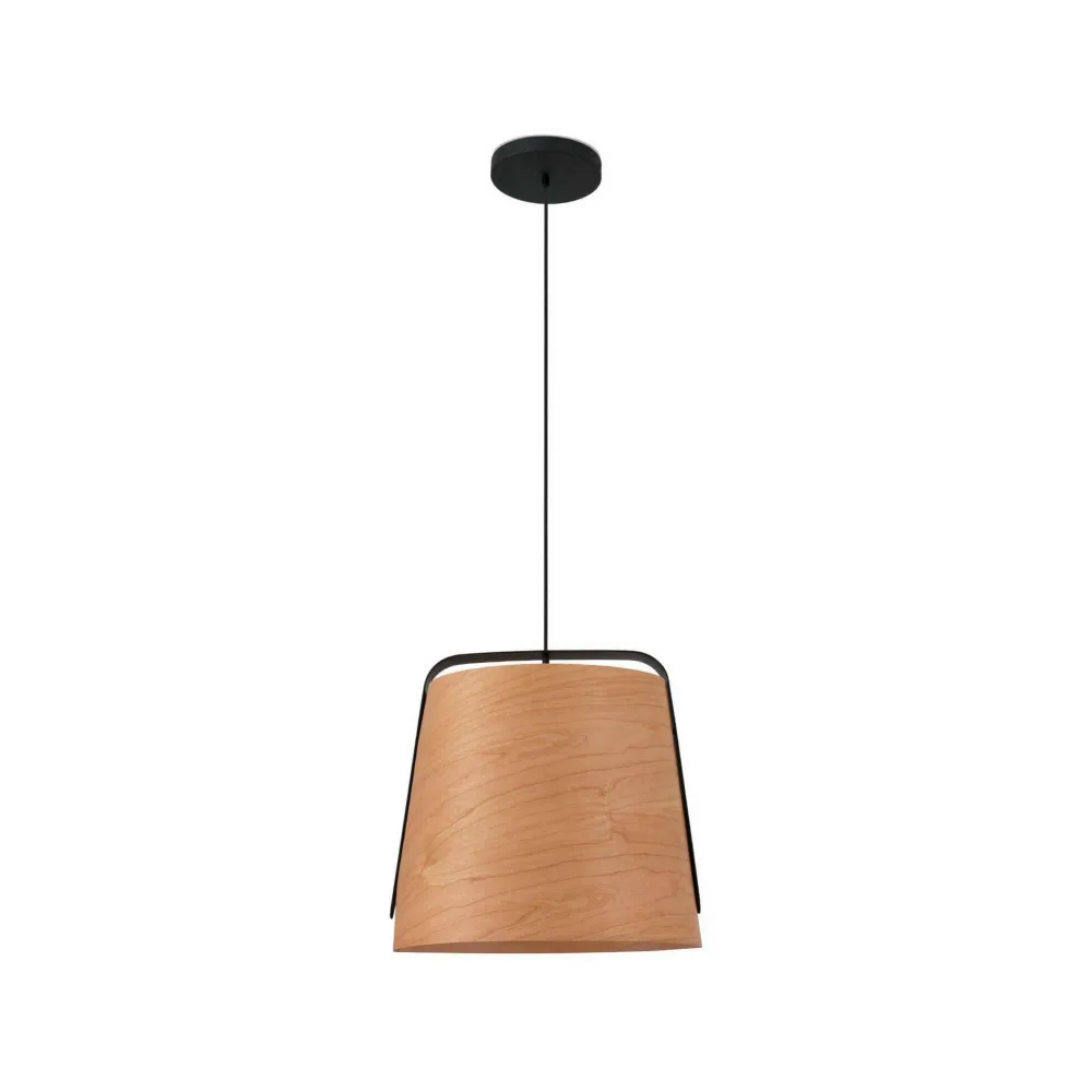 Suspension STOOD noire et bois