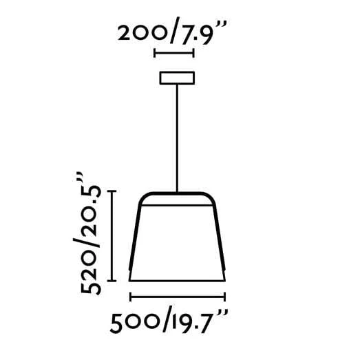 Suspension STOOD noire et bois