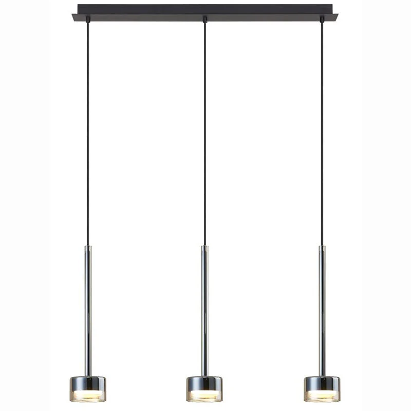 Suspension TONIC 3 lumières verres bronzes Mantra 7884