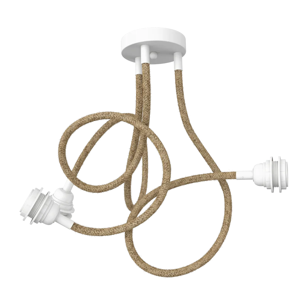 Suspension TWIST 3 ampoules ficelle - Transformez votre intérieur