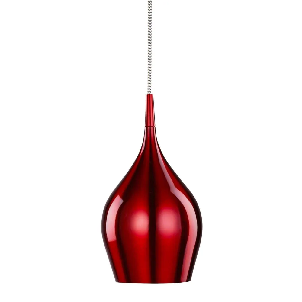 Suspension VIBRANT rouge métallisé Ø 120 mm