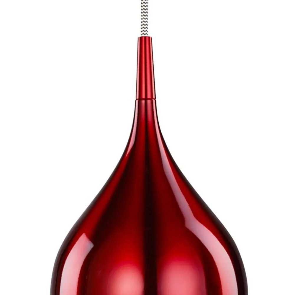 Suspension VIBRANT rouge métallisé Ø 120 mm