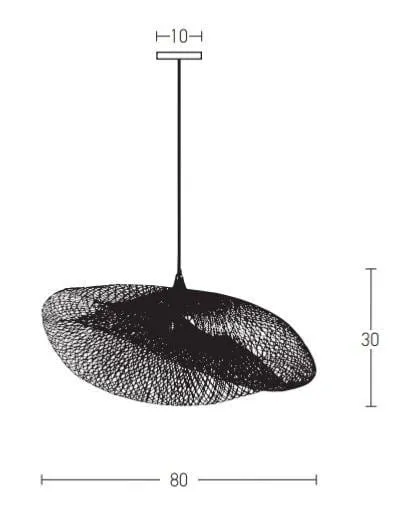 Suspension Zambelis réf 19103 bambou naturel