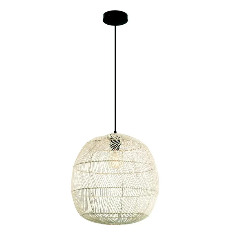 Suspension Zambelis réf 20233 rotin naturel