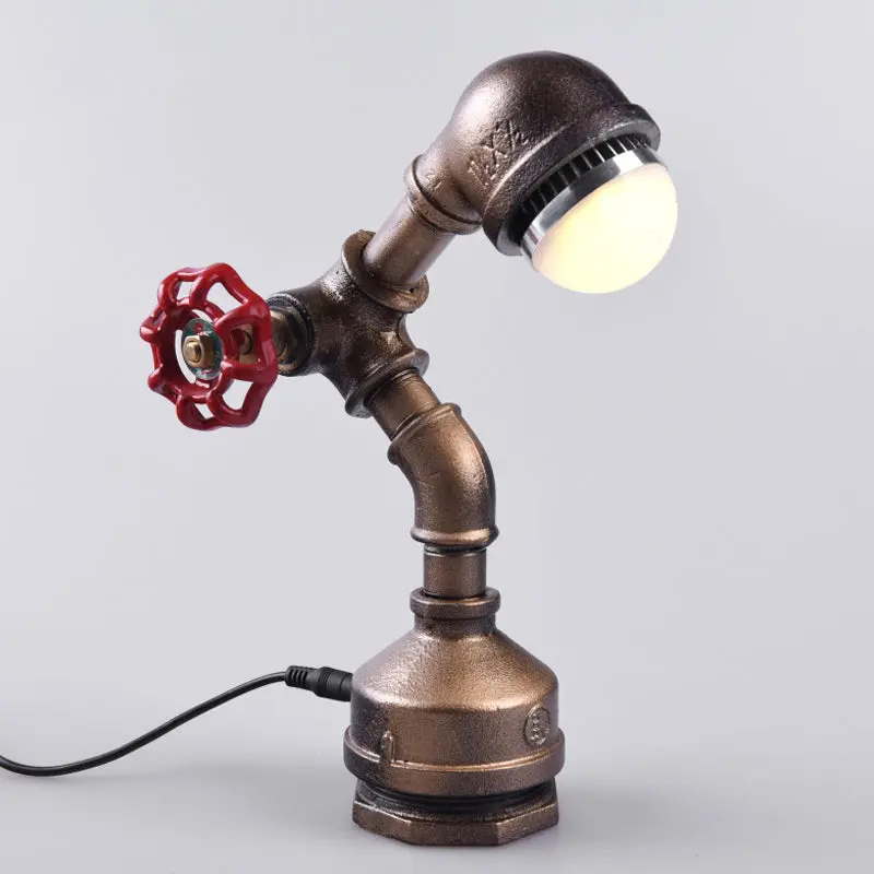 TechLaiton - Lampe Robot Steampunk en Laiton avec Interrupteur à Manette