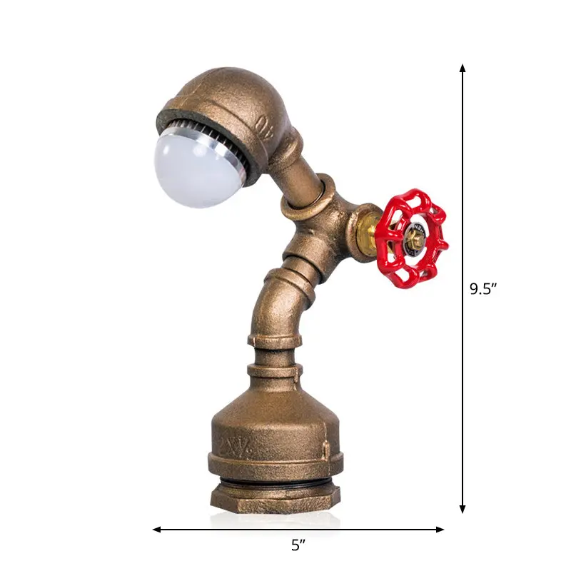 TechLaiton - Lampe Robot Steampunk en Laiton avec Interrupteur à Manette