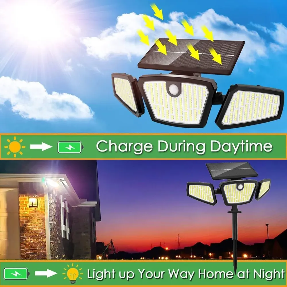 Lampe LED solaire jardin 2en1 TeleAchatEXPRESS