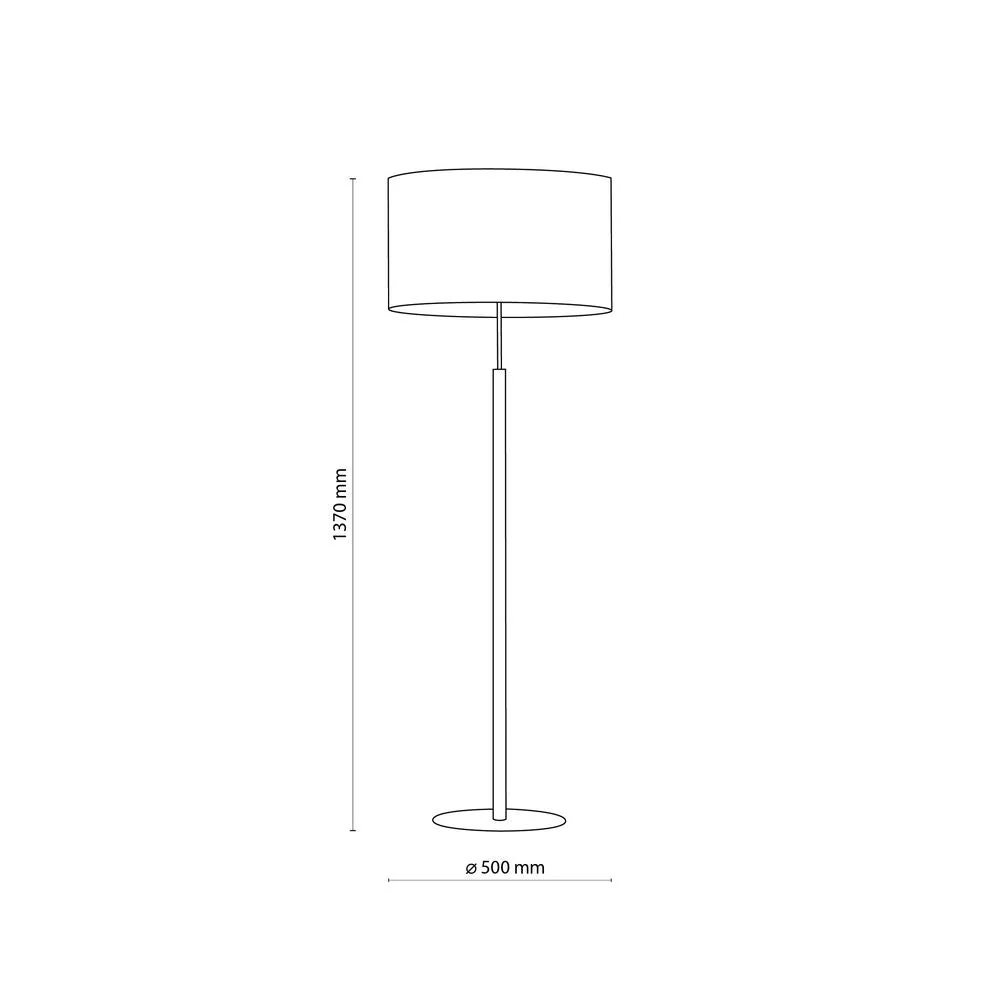 Lampadaire DEVA en métal noir E27 1L TK Lighting