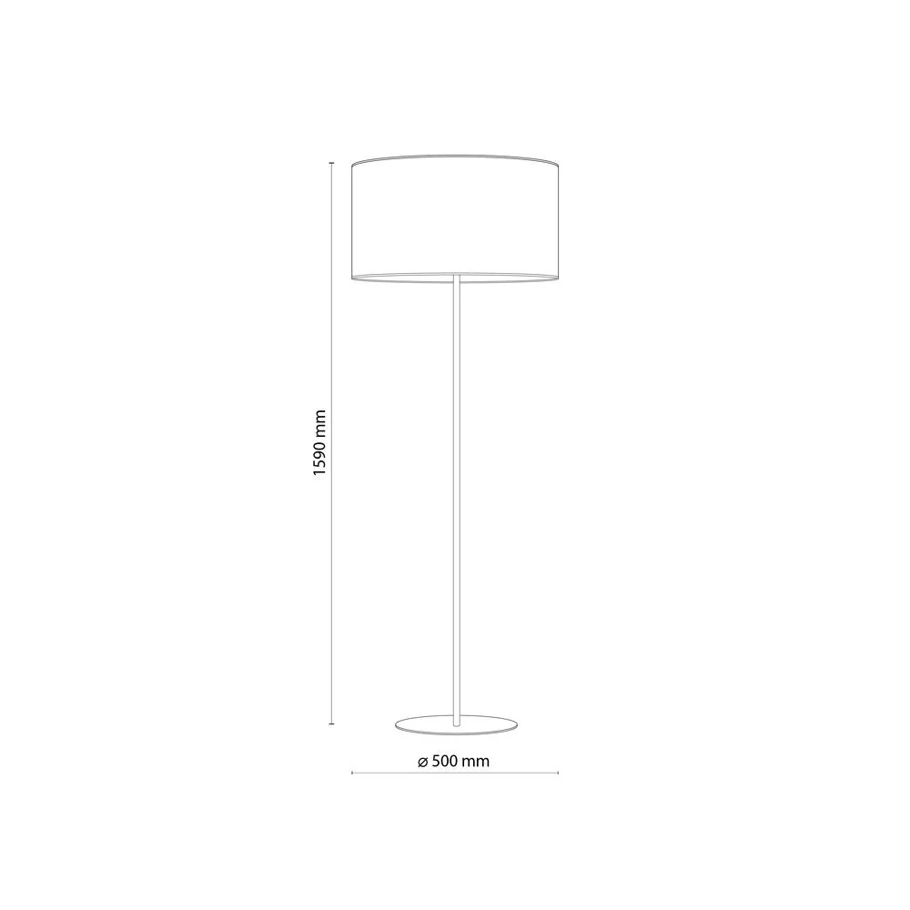 Lampadaire LIBERIA en métal noir E27 1L TK Lighting