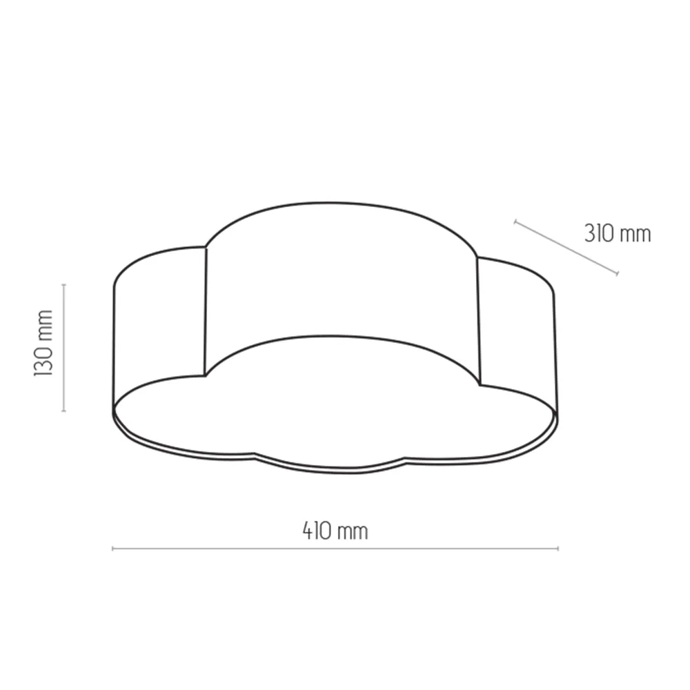 Plafonnier encastré CLOUD en métal E27 4L White TK Lighting