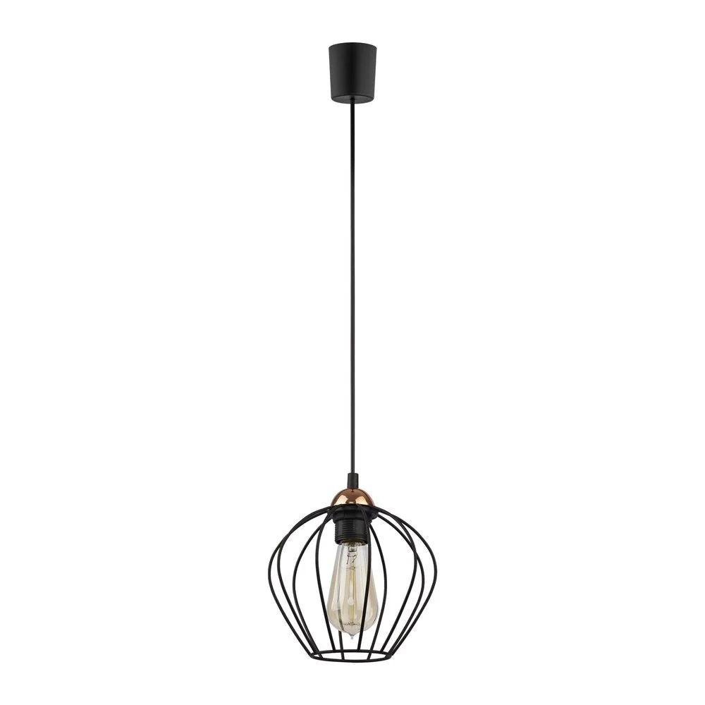 Suspension GALAXY en plastique noir E27 1L TK Lighting
