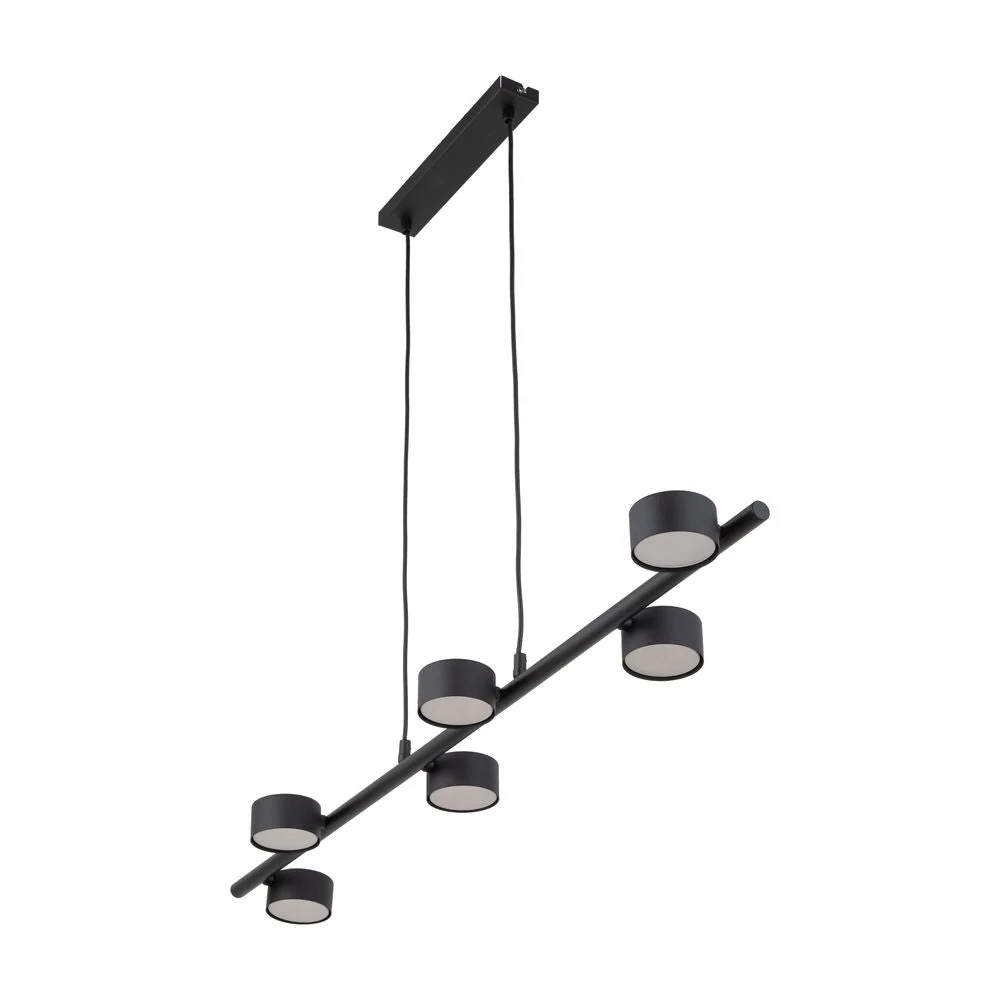 Suspension linéaire AVIA en métal noir GX53 6L TK Lighting