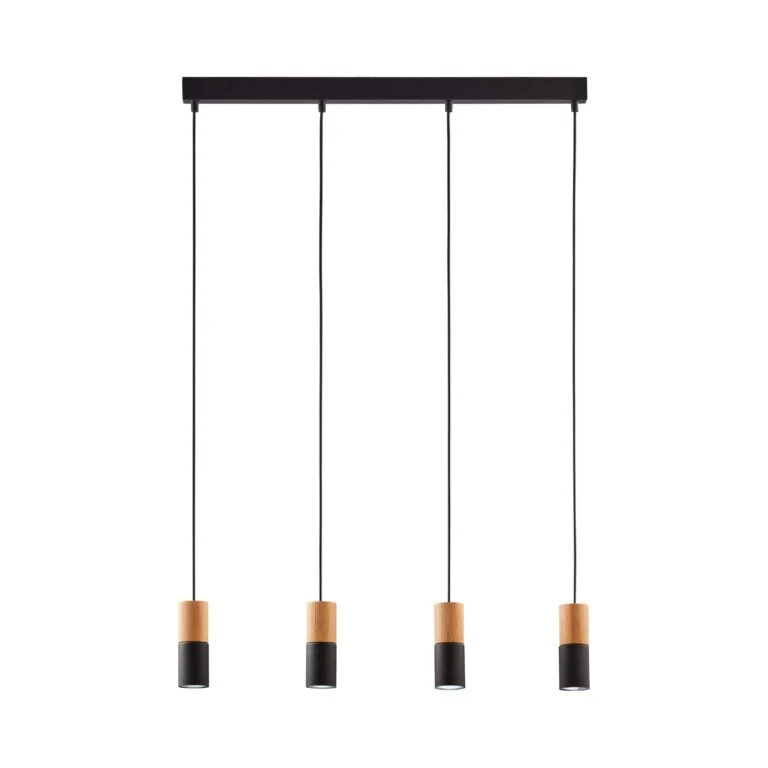 Suspension linéaire ELIT en métal noir GU10 4L TK Lighting
