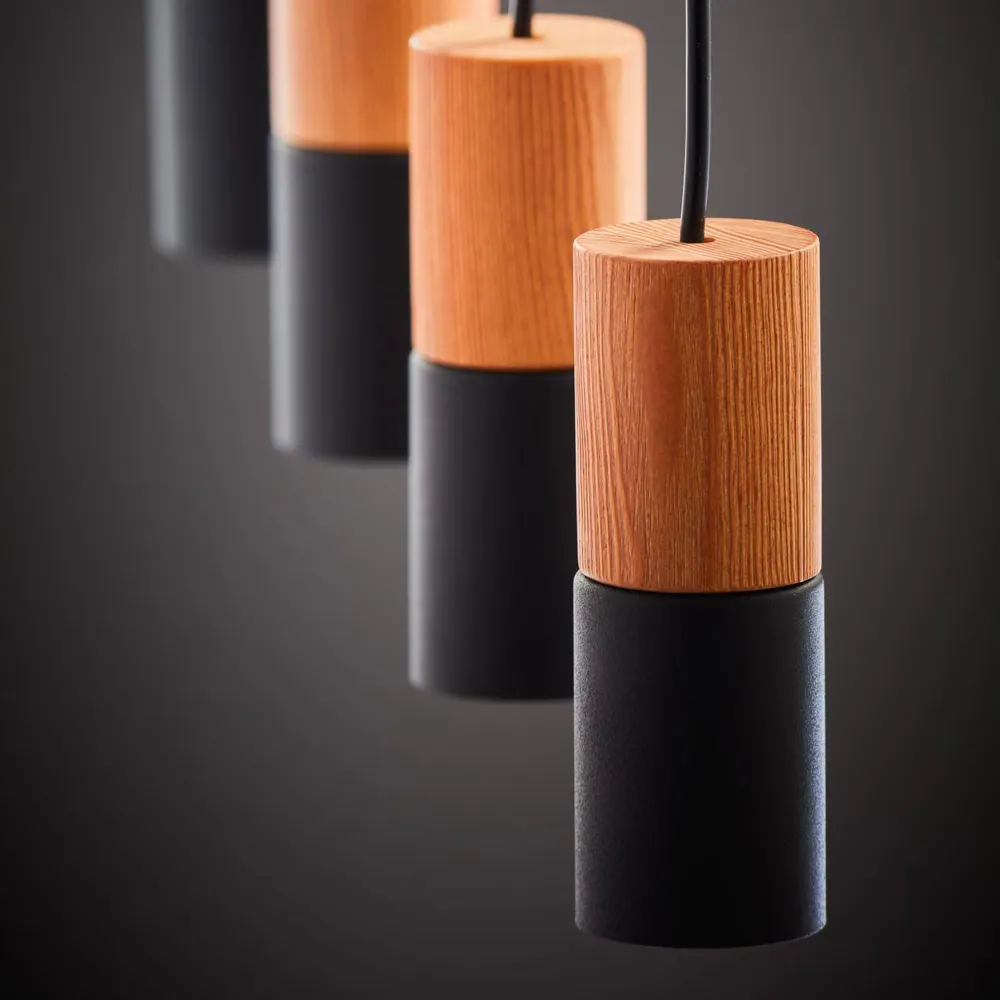 Suspension linéaire ELIT en métal noir GU10 4L TK Lighting