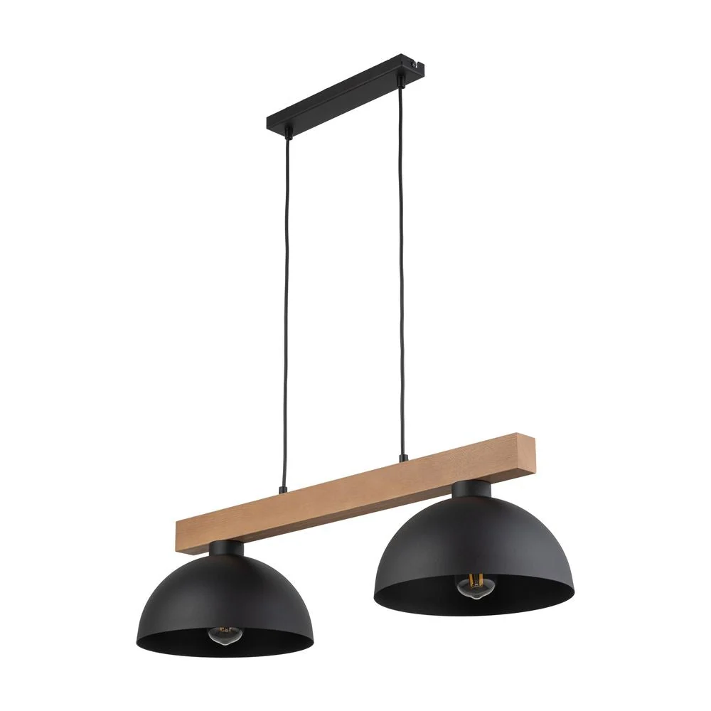 Suspension linéaire OSLO en métal E27 2L Black TK Lighting