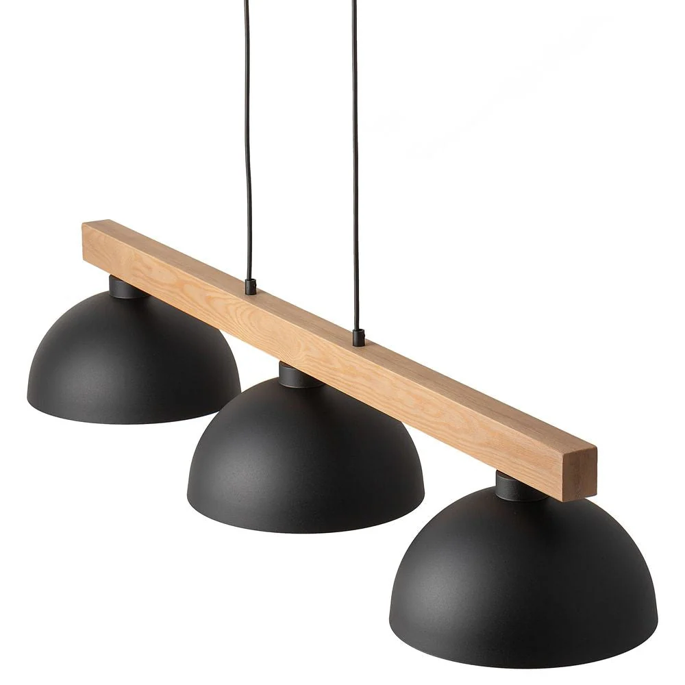 Suspension linéaire OSLO en métal E27 3L Black TK Lighting