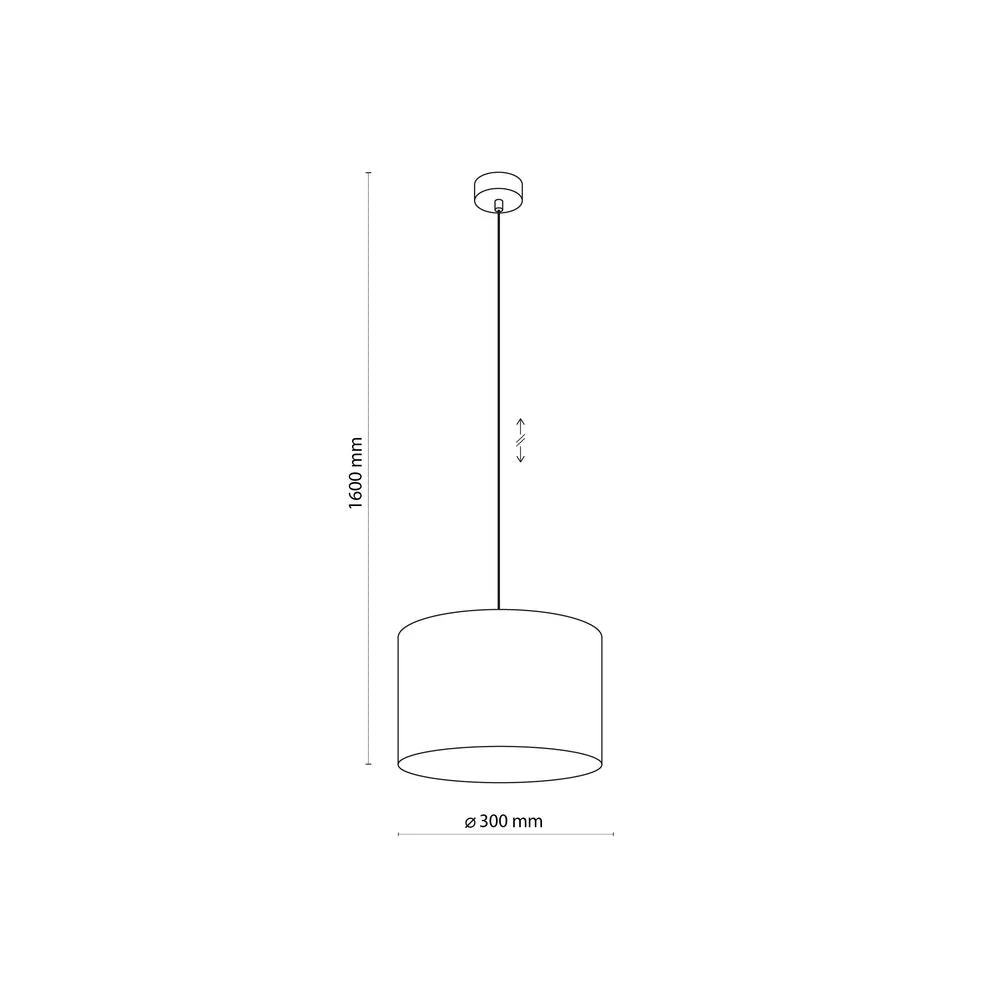 Suspension MORENO en métal noir E27 1L TK Lighting