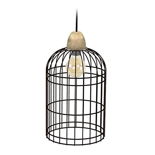 Tosel 17041 Suspension 1 Lumière, Acier/, E27, 40 W, Gris, 30 x 90 cm