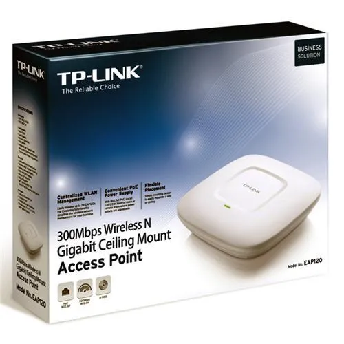 TP-Link EAP120 Point D'accès Wi-Fi N 300Mbps Poe Gigabit Plafonnier