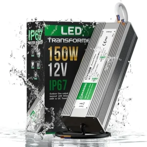 Transformateur d'alimentation LED IP67 étanche DC 12V 150W conducteur LED ~1858