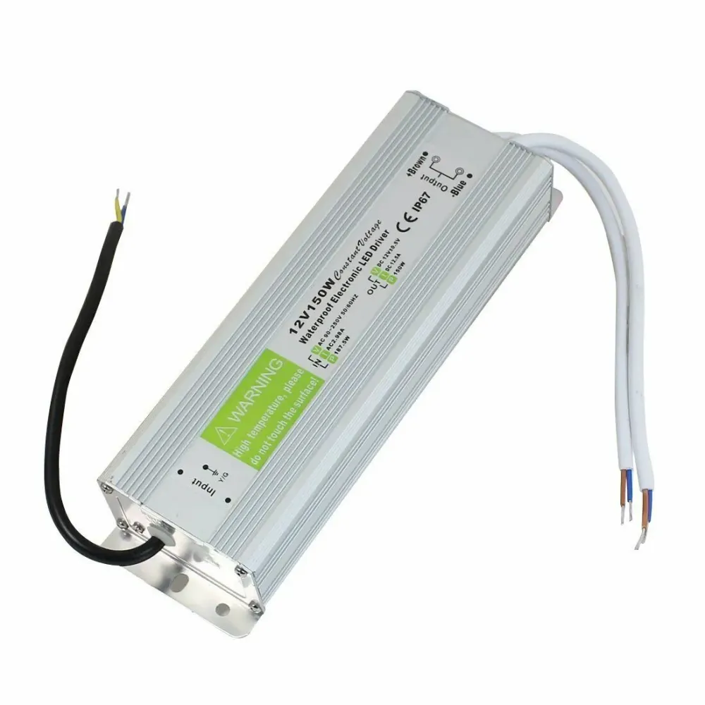 Transformateur d'alimentation LED IP67 étanche DC 12V 150W conducteur LED ~1858