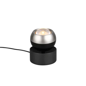 Lámpara de sobremesa Trio Orbit LED níquel mate táctil regulable 2300+3000+4000K Ø10cm 5W 544410107