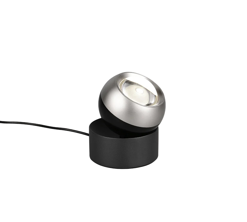 Lámpara de sobremesa Trio Orbit LED níquel mate táctil regulable 2300+3000+4000K Ø10cm 5W 544410107