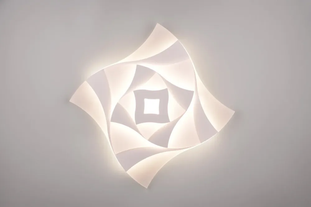 Trio Akita LED ceiling light metal mat white 647110131