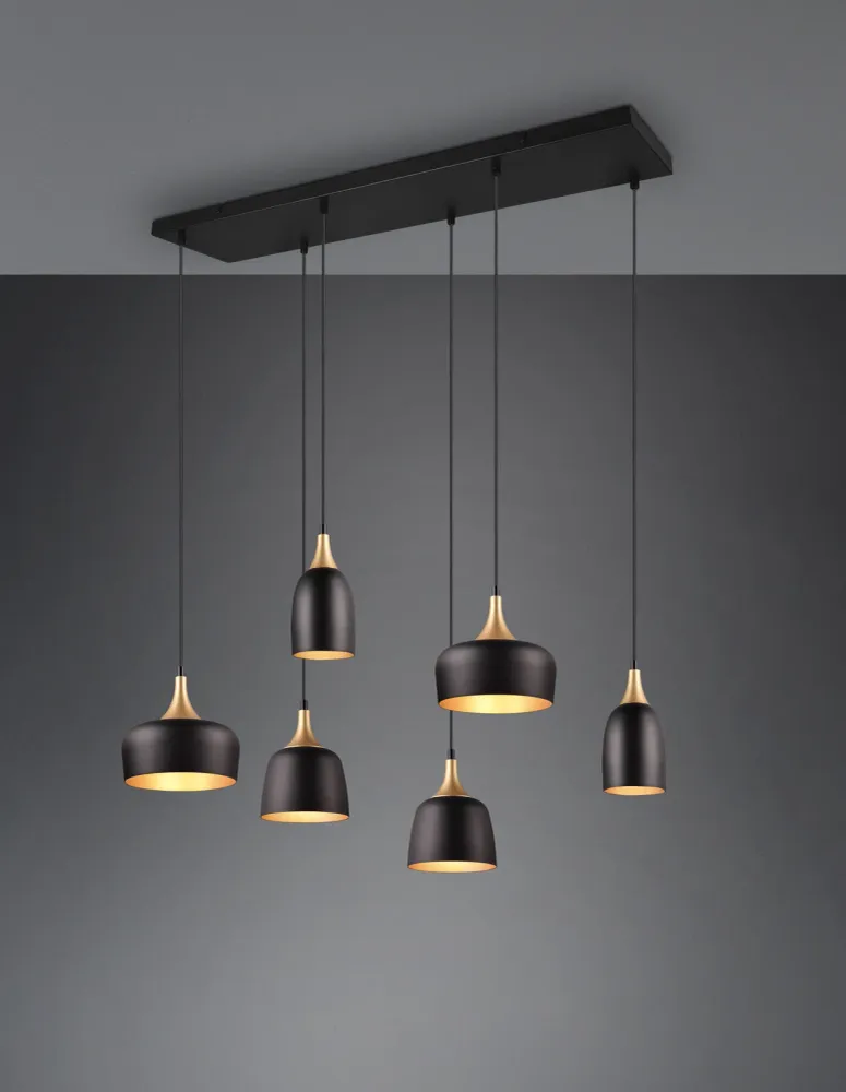 Trio Chiraz Pendant Lamp Metal Mat Black 310500632